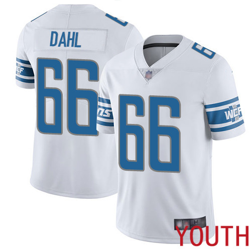 Detroit Lions Limited White Youth Joe Dahl Road Jersey NFL Football #66 Vapor Untouchable